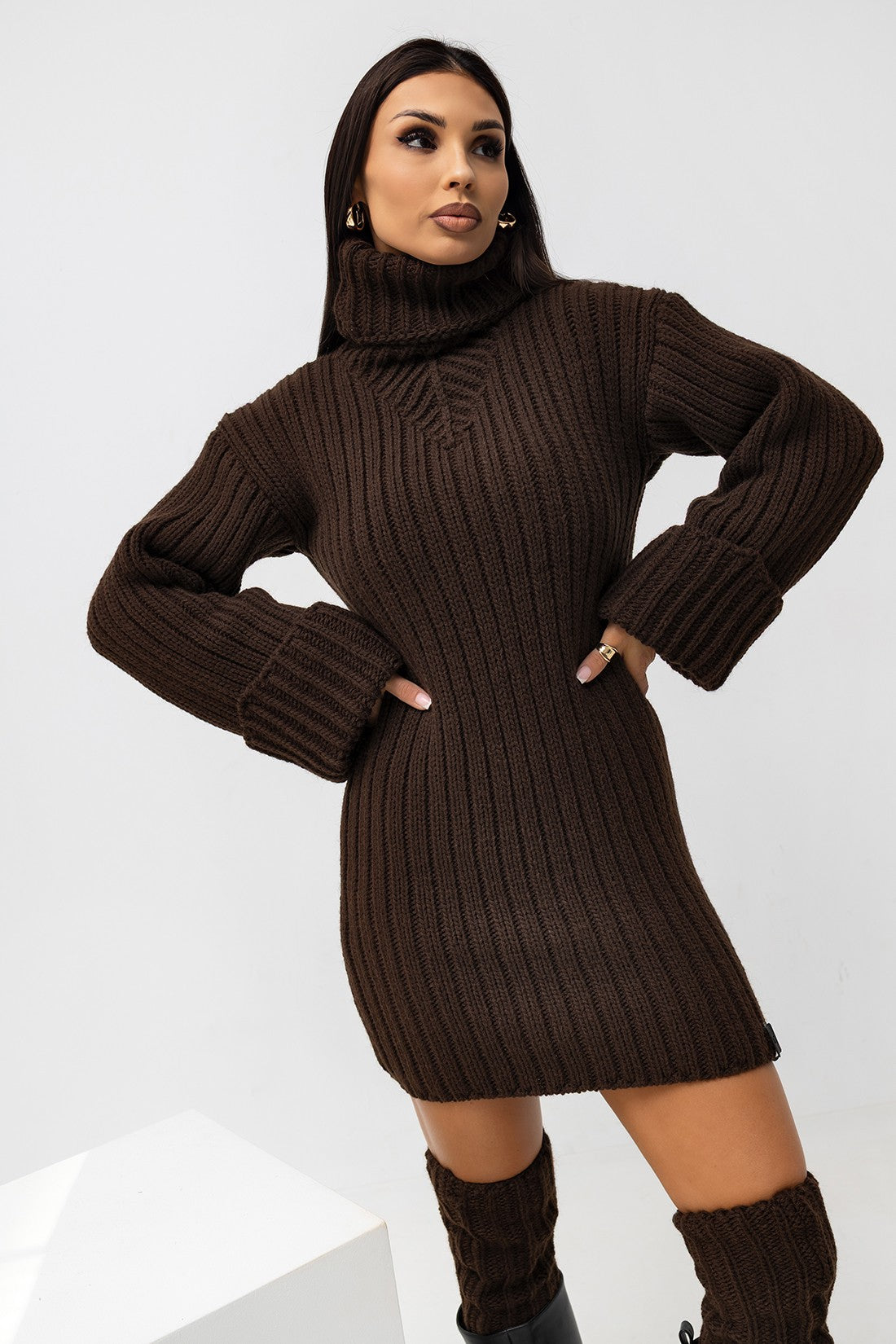 Obleka Sabina - Rjava